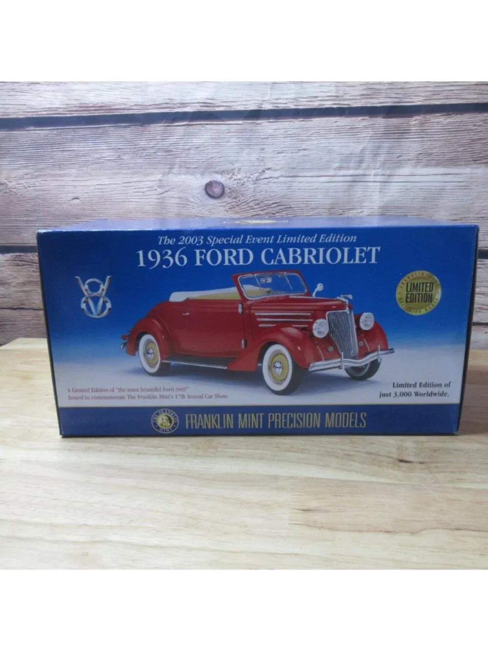 1936 Ford Deluxe Cabriolet Convertible Franklin Mint 1:24 Diecast